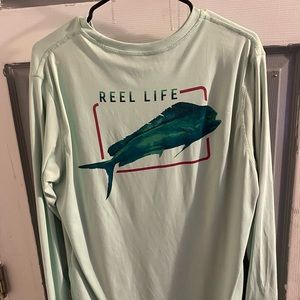 reel life aurfer shirt mens large